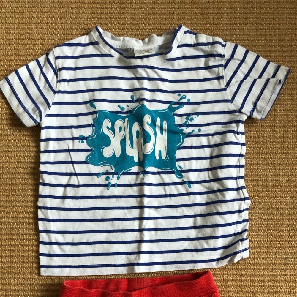 Zara BabyBoy printed t-shirt and Bermuda shorts